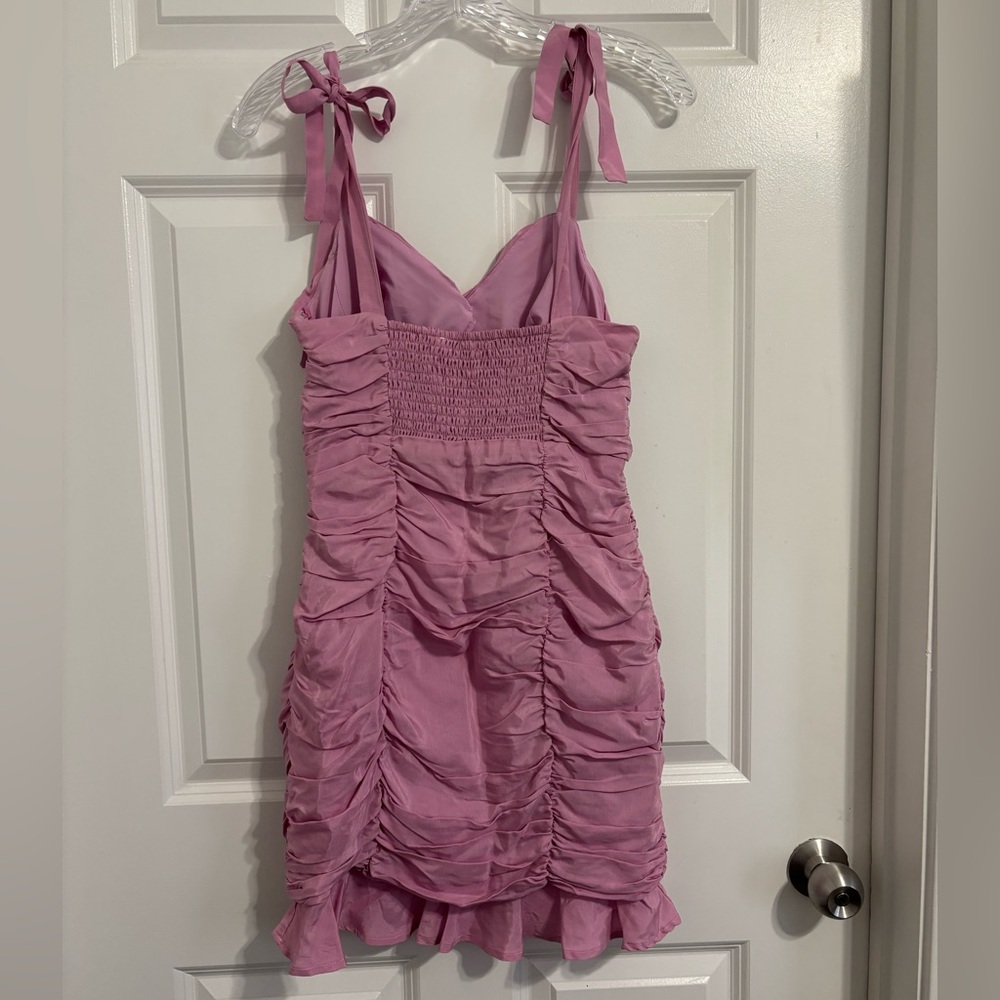Pink Ruched Dress - Picture 2 of 3